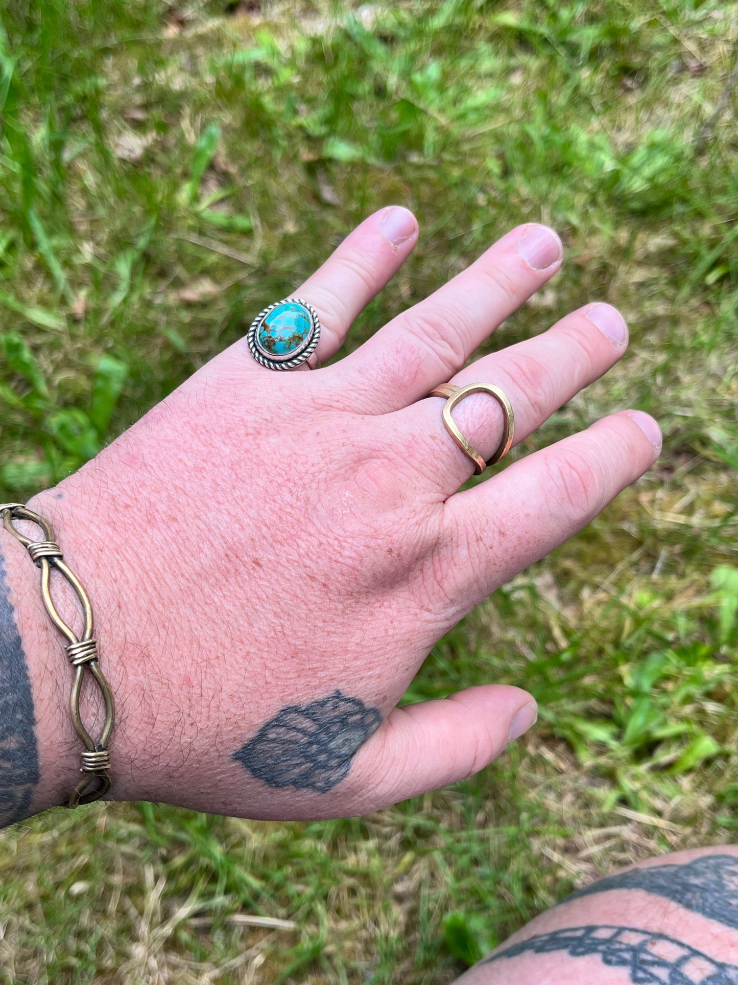 Sterling Silvern Sonoran Turquoise Ring Size 8