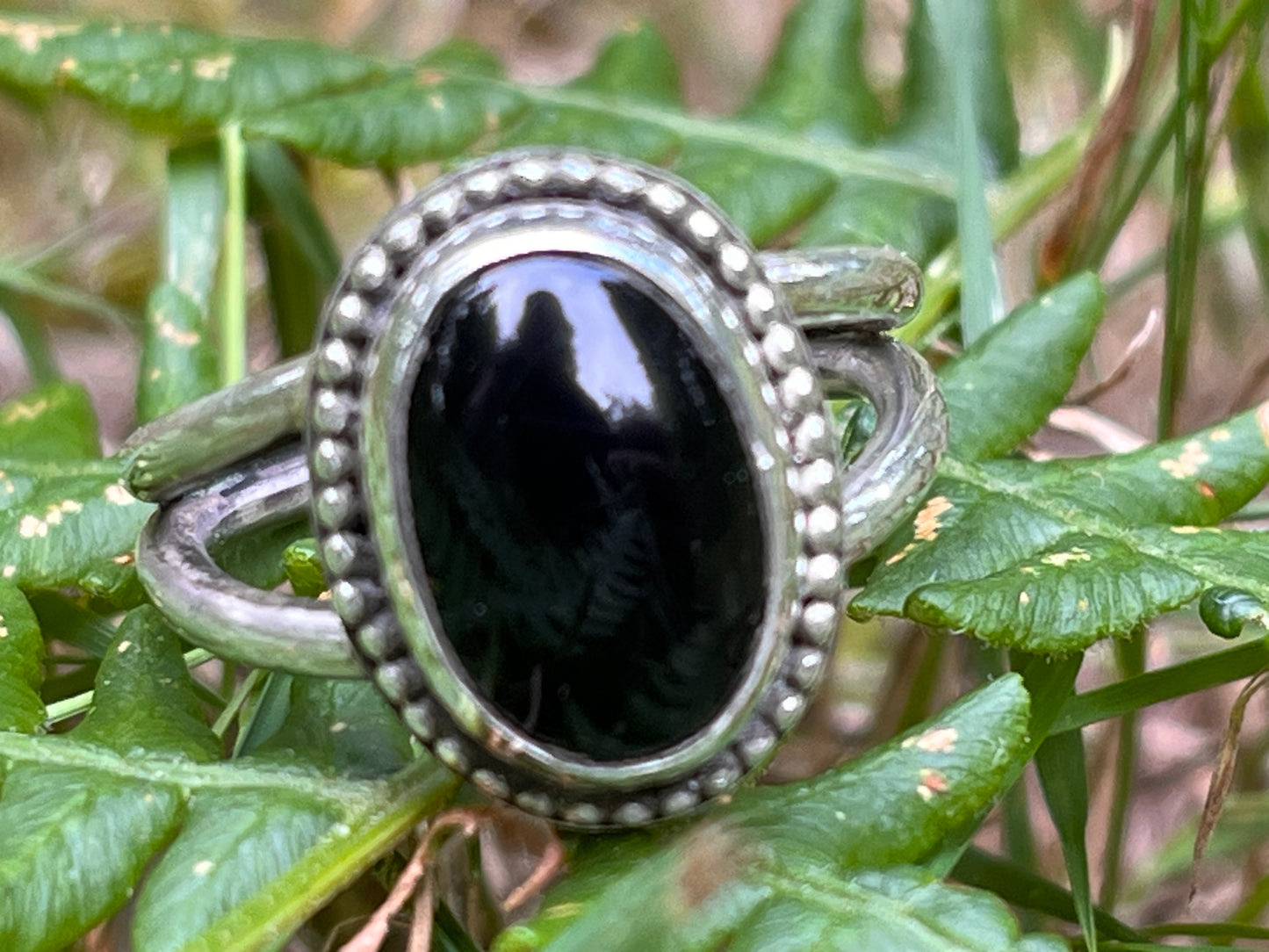 Onyx Dual Shank Ring