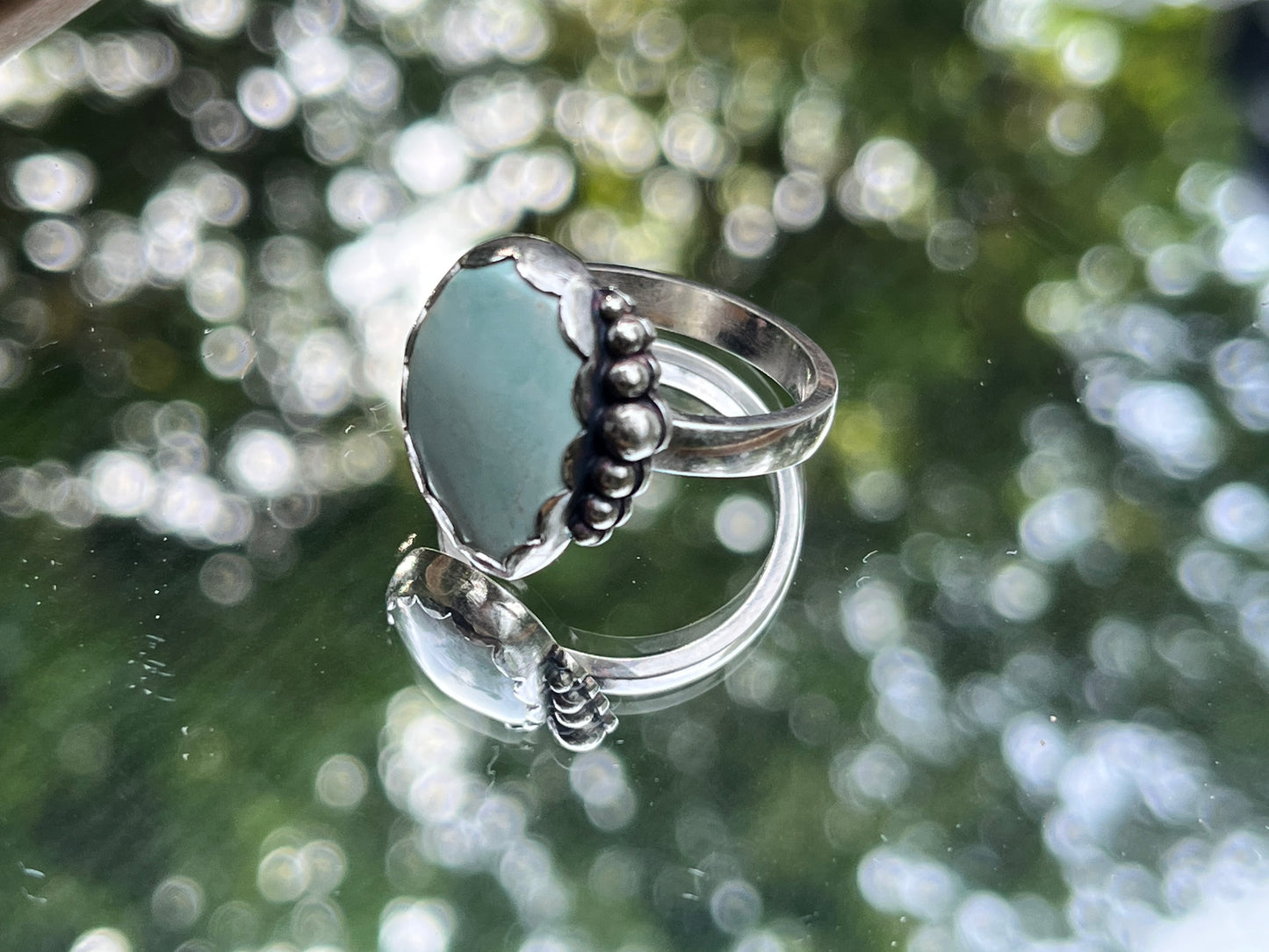 Caramel Mountain Variscite Ring in Sterling Silver Size 10.2