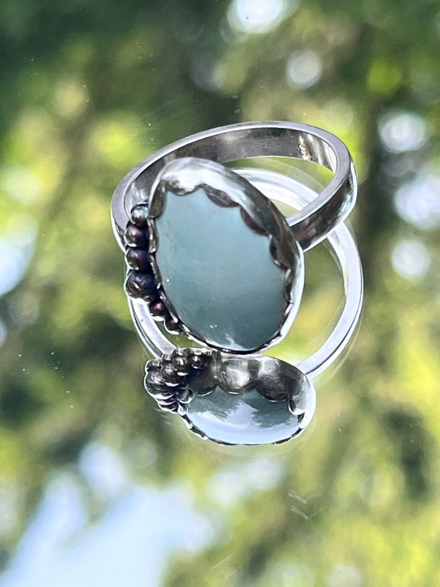 Caramel Mountain Variscite Ring in Sterling Silver Size 10.2