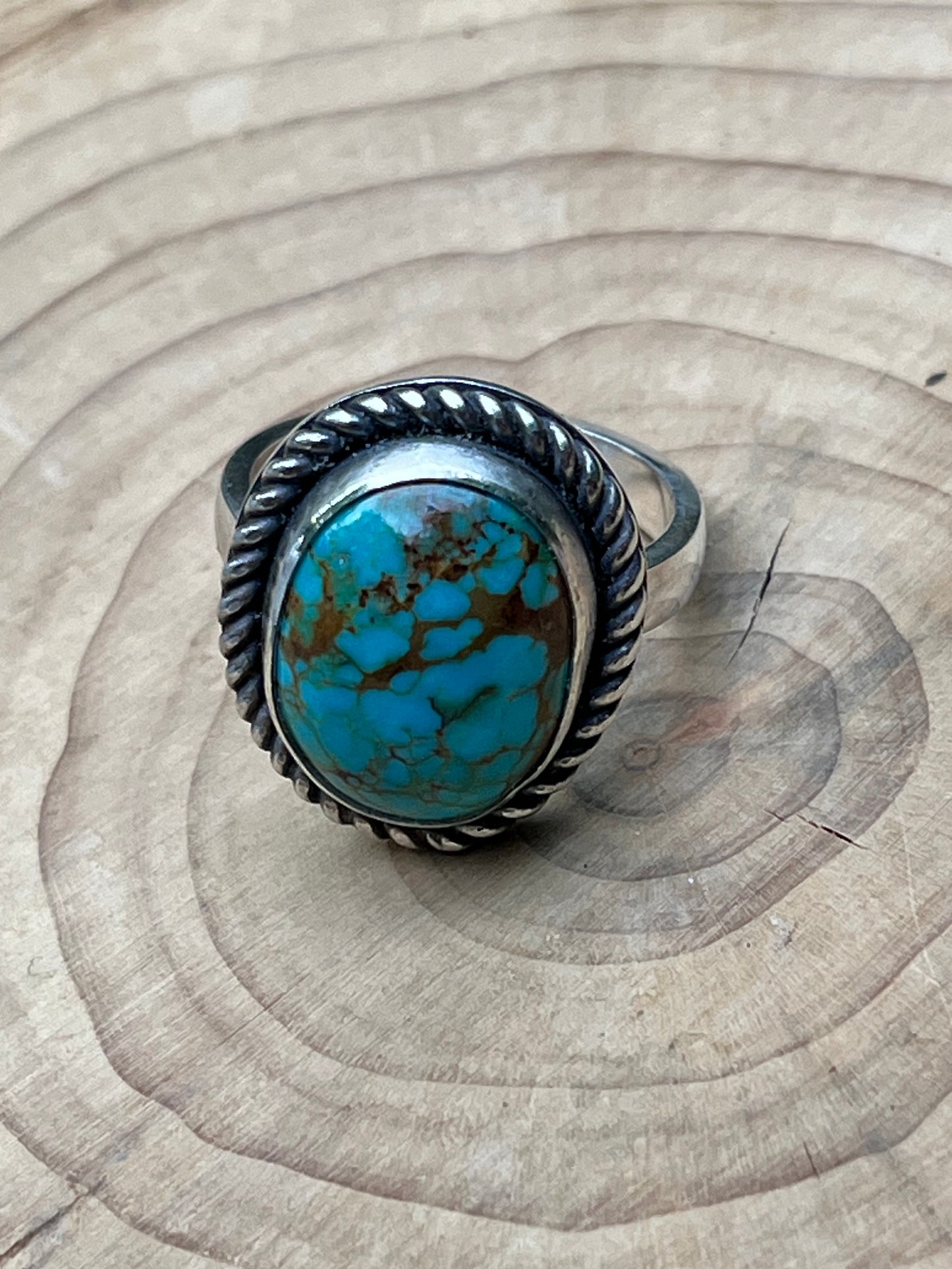 Sterling Silvern Sonoran Turquoise Ring Size 8