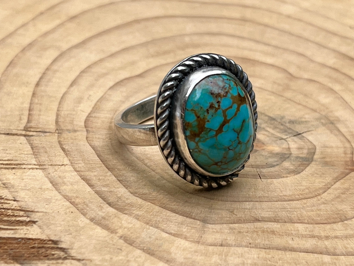 Sterling Silvern Sonoran Turquoise Ring Size 8
