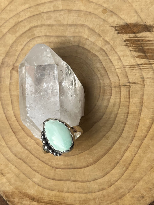 Caramel Mountain Variscite Ring in Sterling Silver Size 10.2