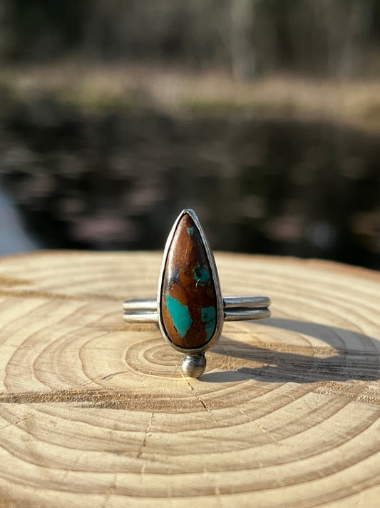 Royston Turquoise Teardrop Ring