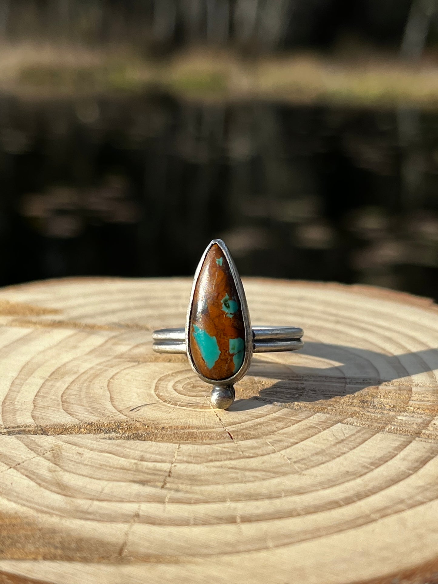 Royston Turquoise Teardrop Ring